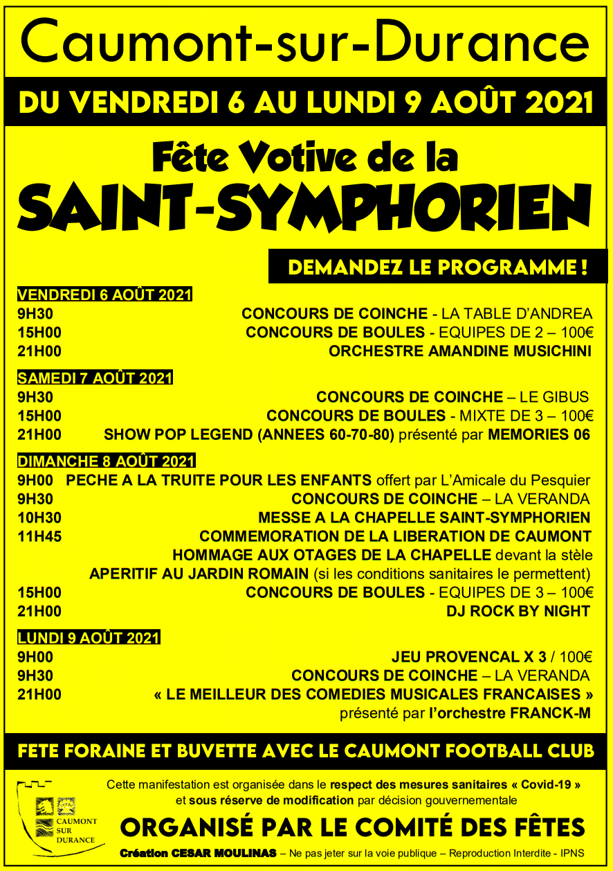 Affiche 2021 Saint Symphorien