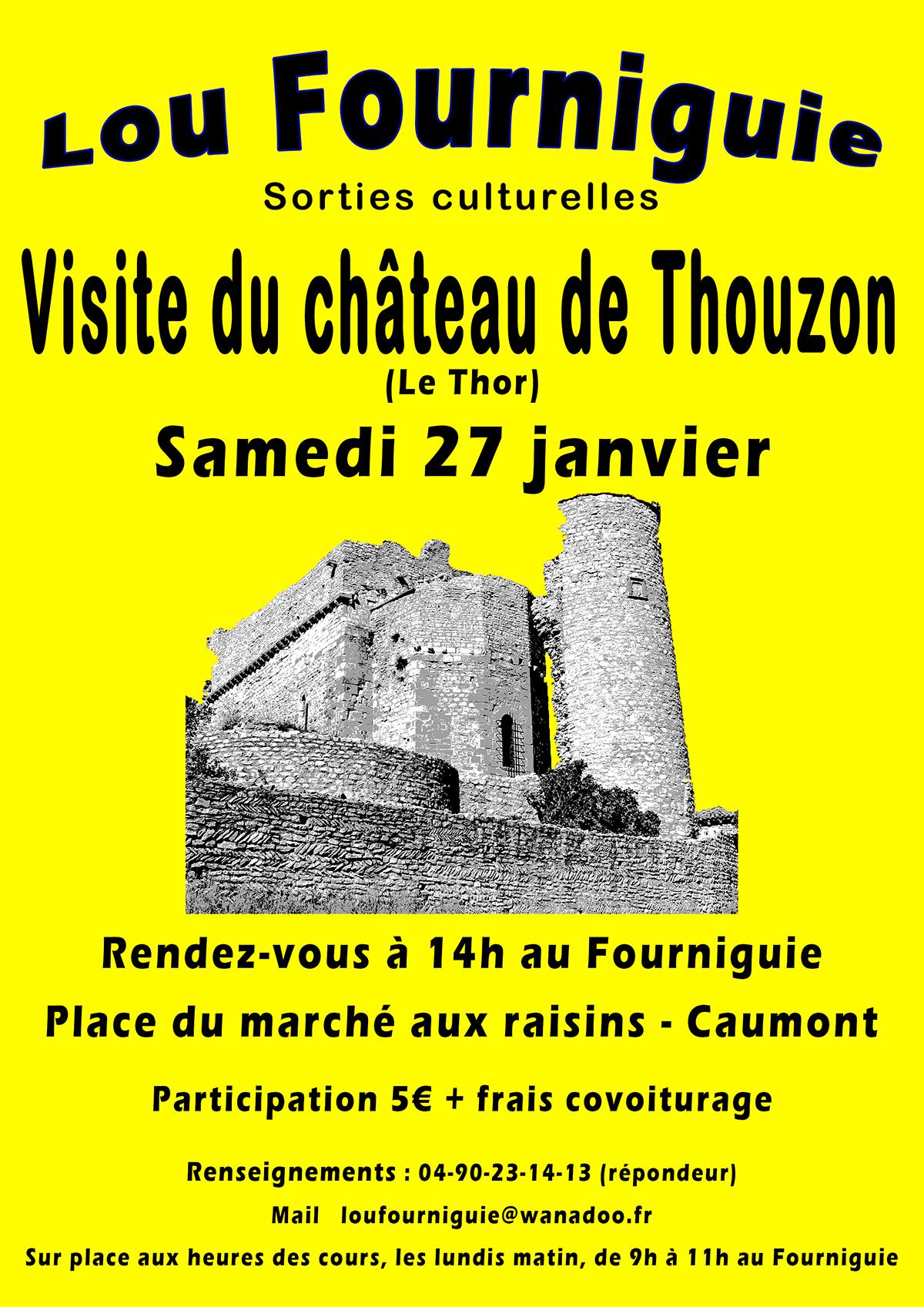 Affiche visite chateau Thouzon panneau lumineux 1200x1697