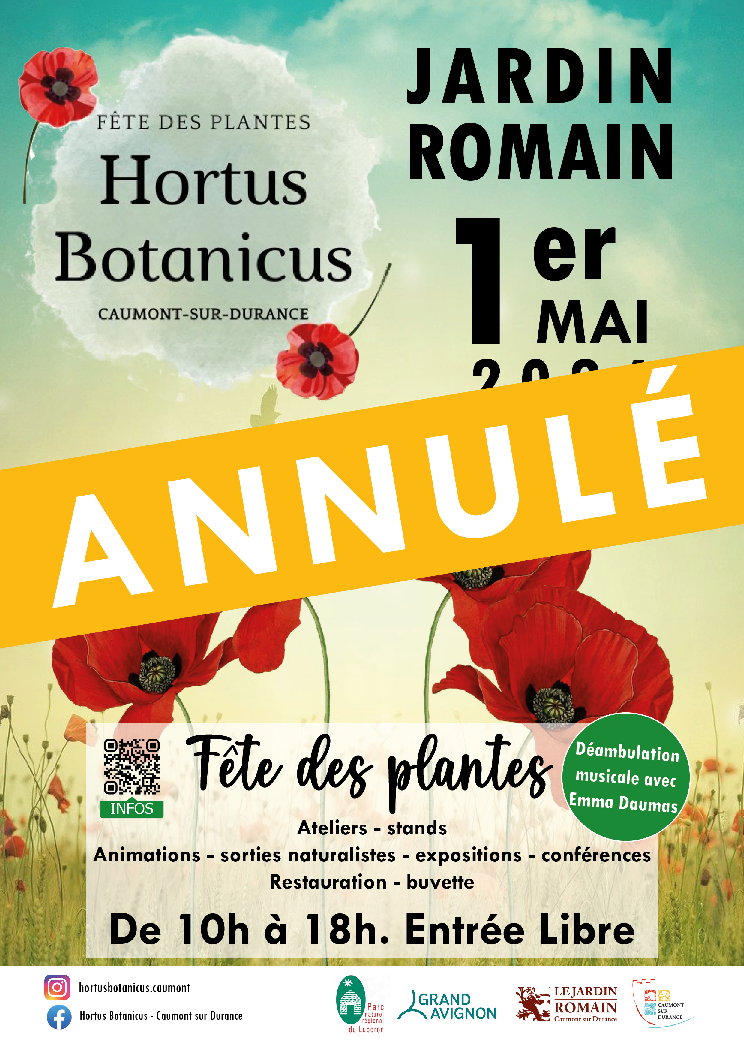 Affiche HORTUS BOTANICUS ANNULATION
