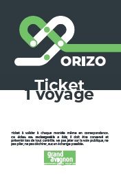 Ticket lignes de bus Orizp