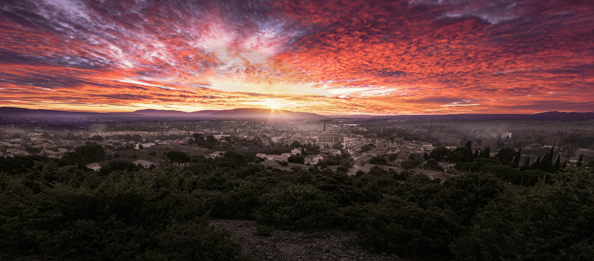 Caumont-sur-Durance depuis la colline Piécaud.