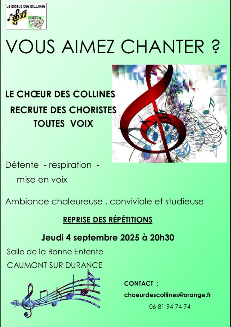 choeur des collines recrute
