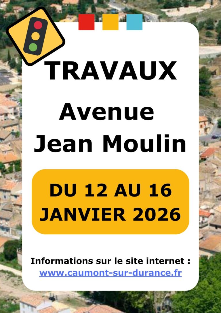 TRAVAUX Avenue Jean Moulin
